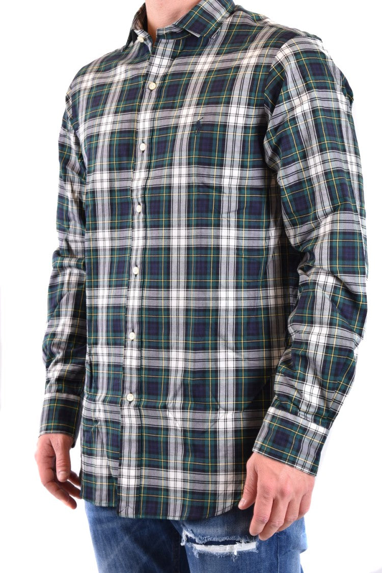 Polo Ralph Lauren Classic Cotton Plaid Shirt With Button-Down Collar And Design