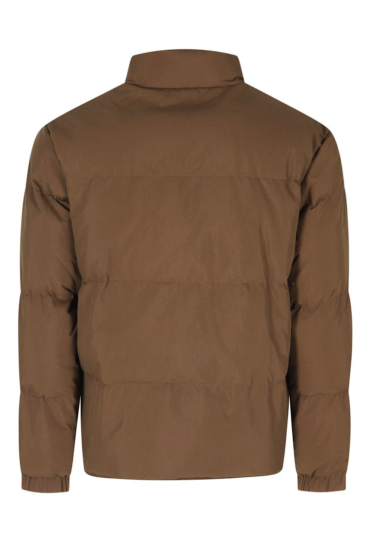 Roy Roger's Brown Down Micro Canvas Cotton-Blend Down Jacket