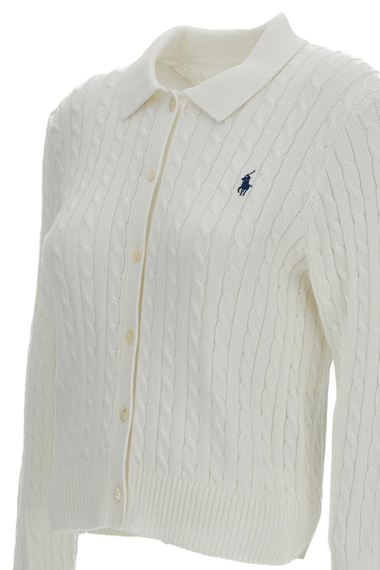 Polo Ralph Lauren Cable-Knit Cotton Cardigan With Polo Collar