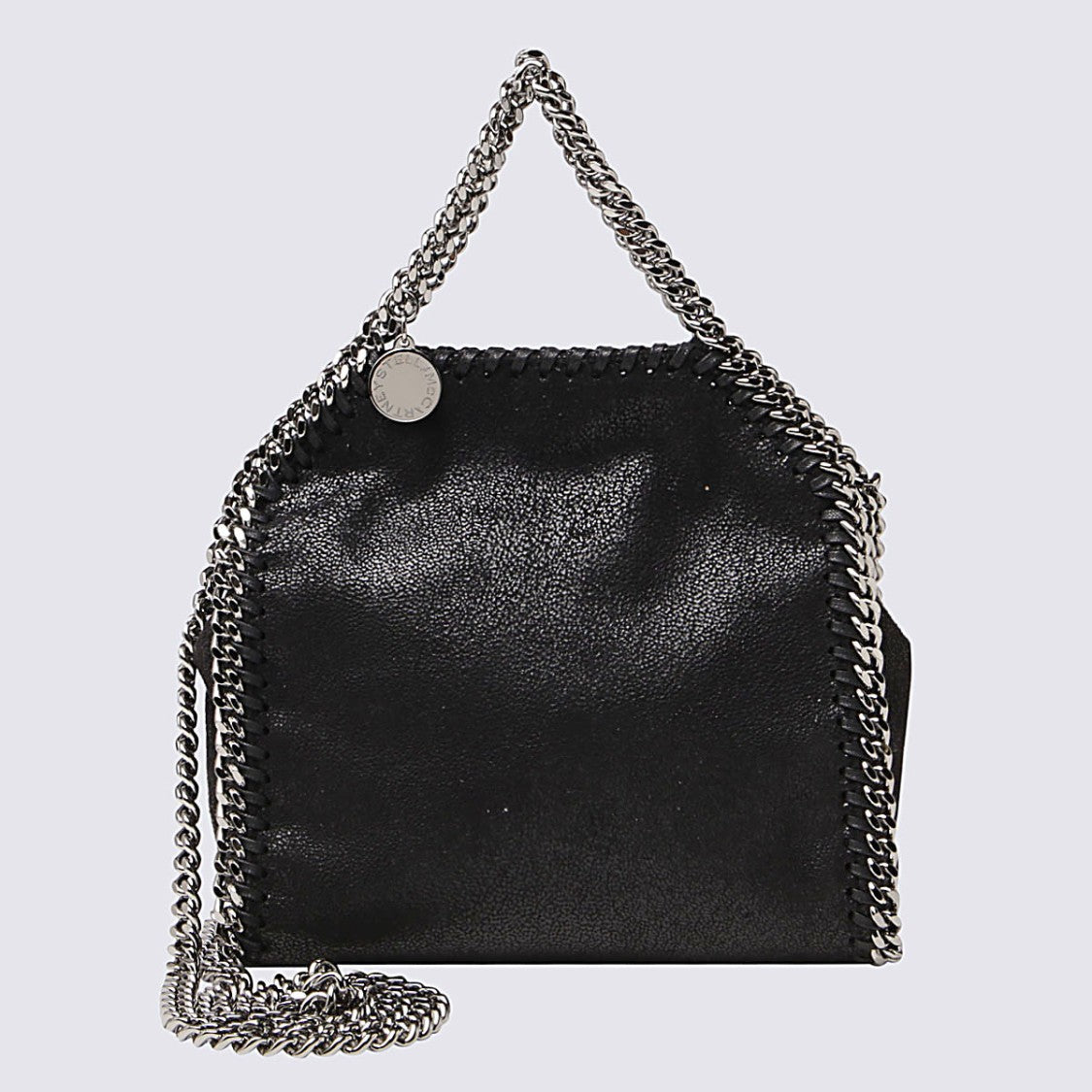 Stella Mccartney Black Faux Leather Tiny Falabella Tote