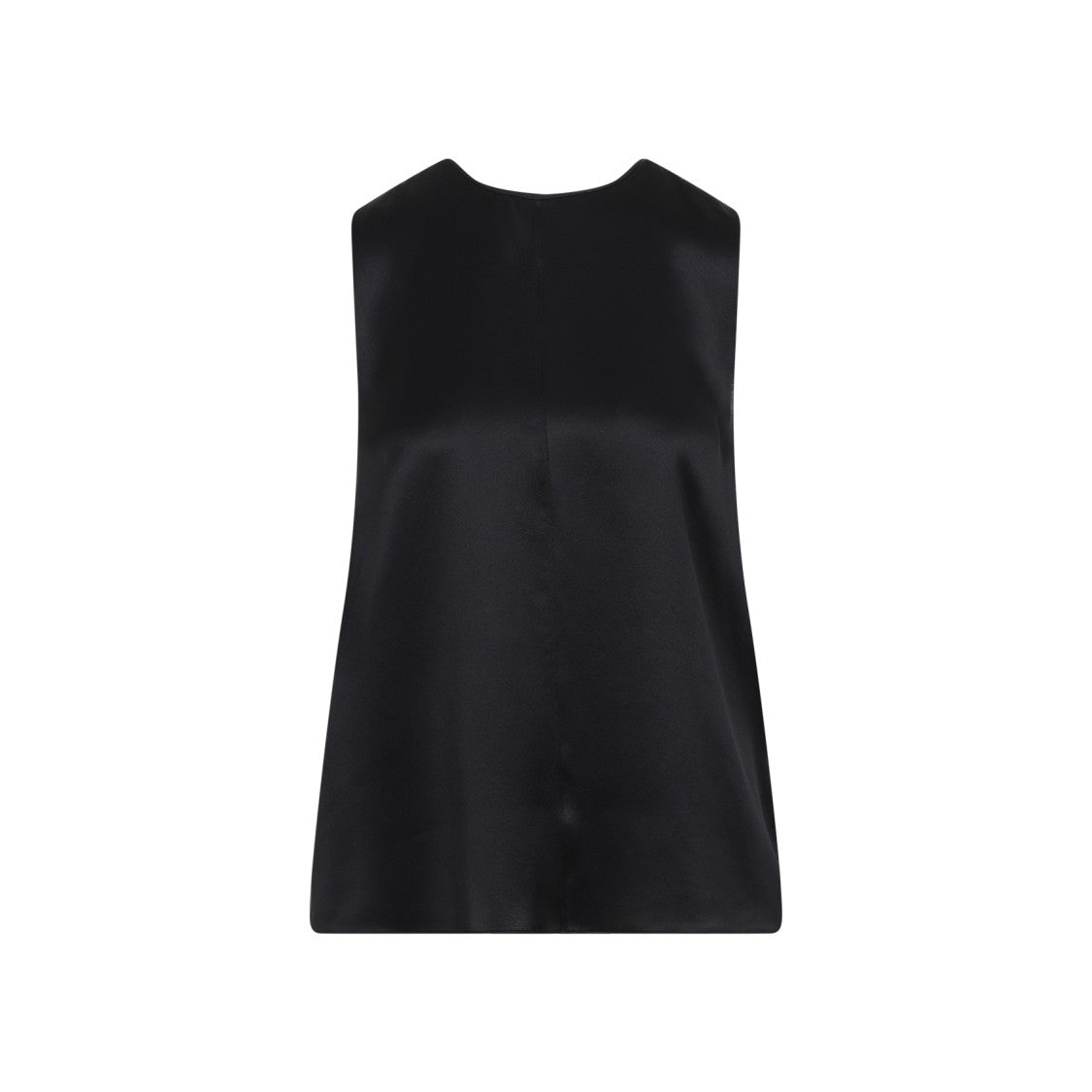 Tom Ford Sleeveless Black Silk Top With Keyhole Detail