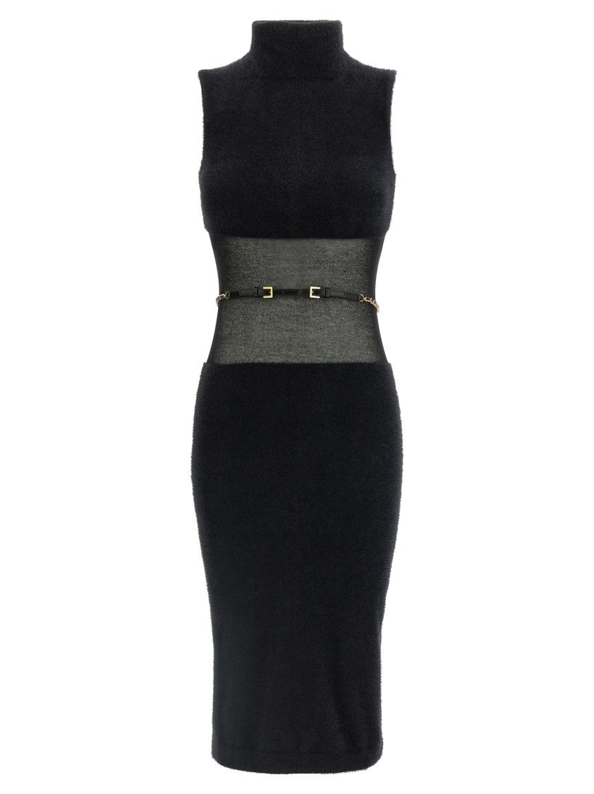 Elisabetta Franchi Gauze Insert Dress