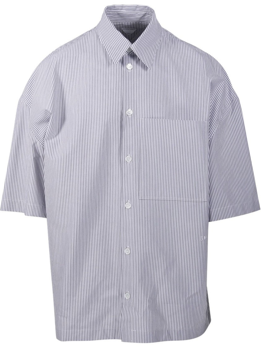 Bottega Veneta Tailored Grey Shirt With Classic Collar