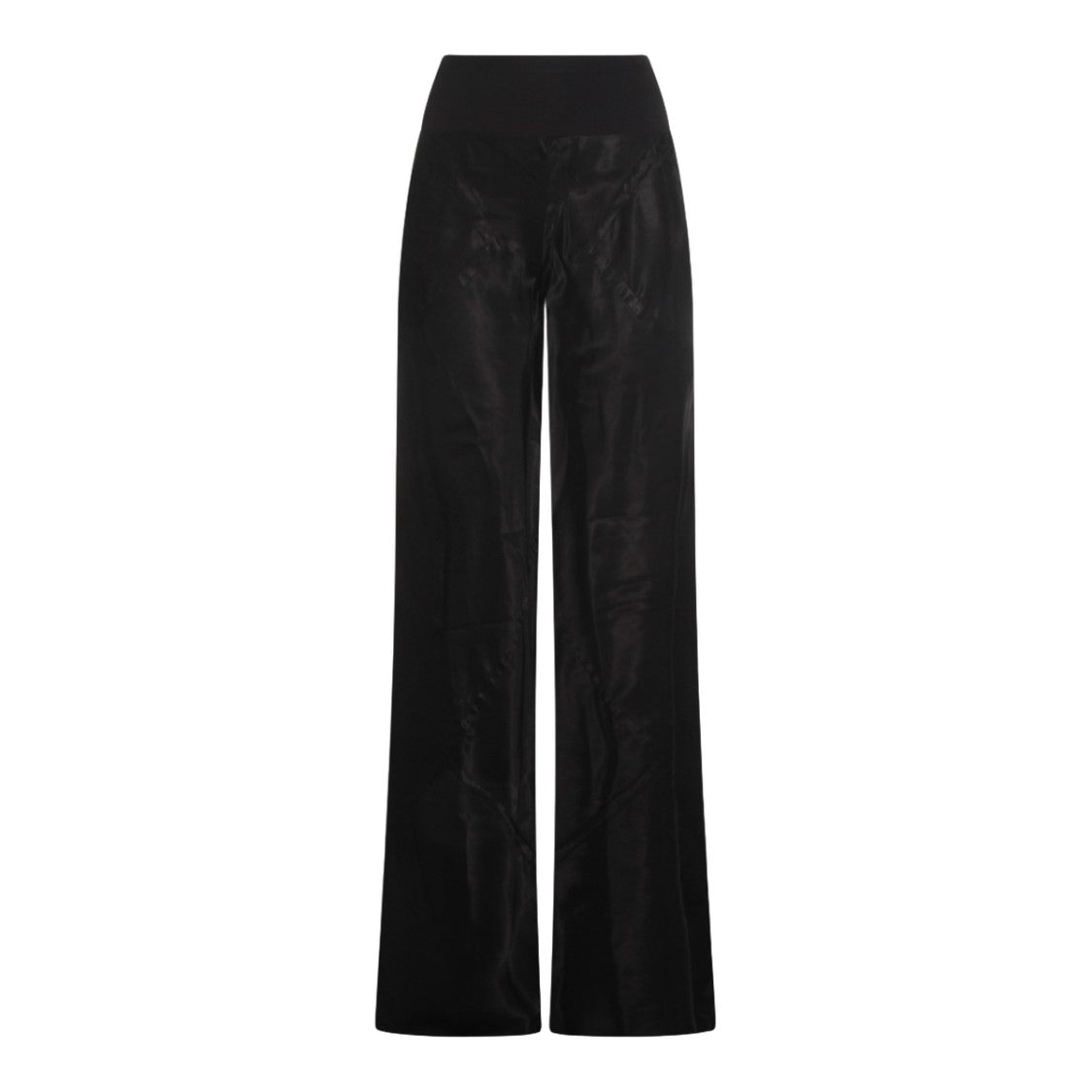 Rick Owens Wide-Leg Trousers With High Ribbed Waistband
