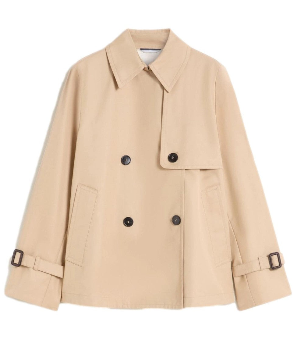 Max Mara Beige Cotton Blend Raincoat