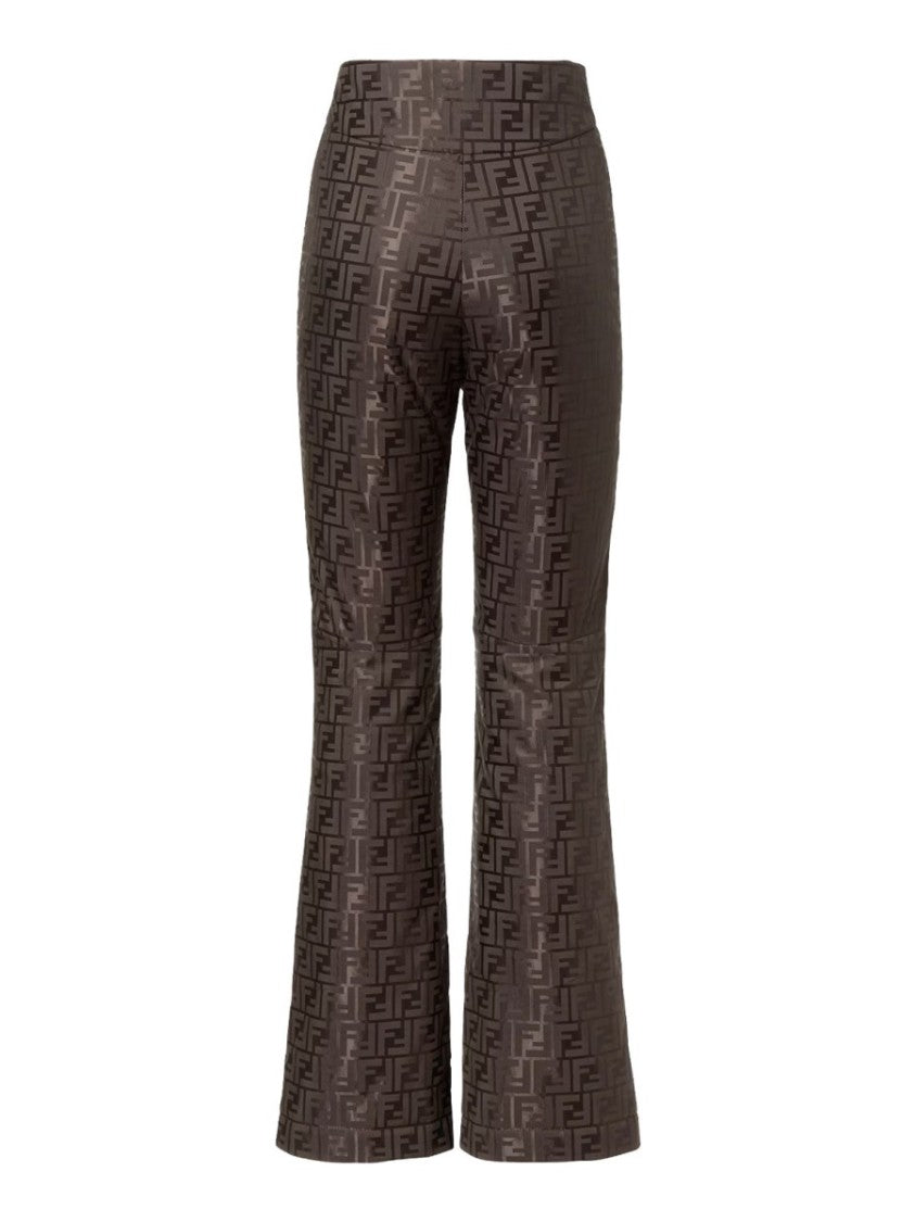 Fendi Geometric Cotton-Blend Flared Pants