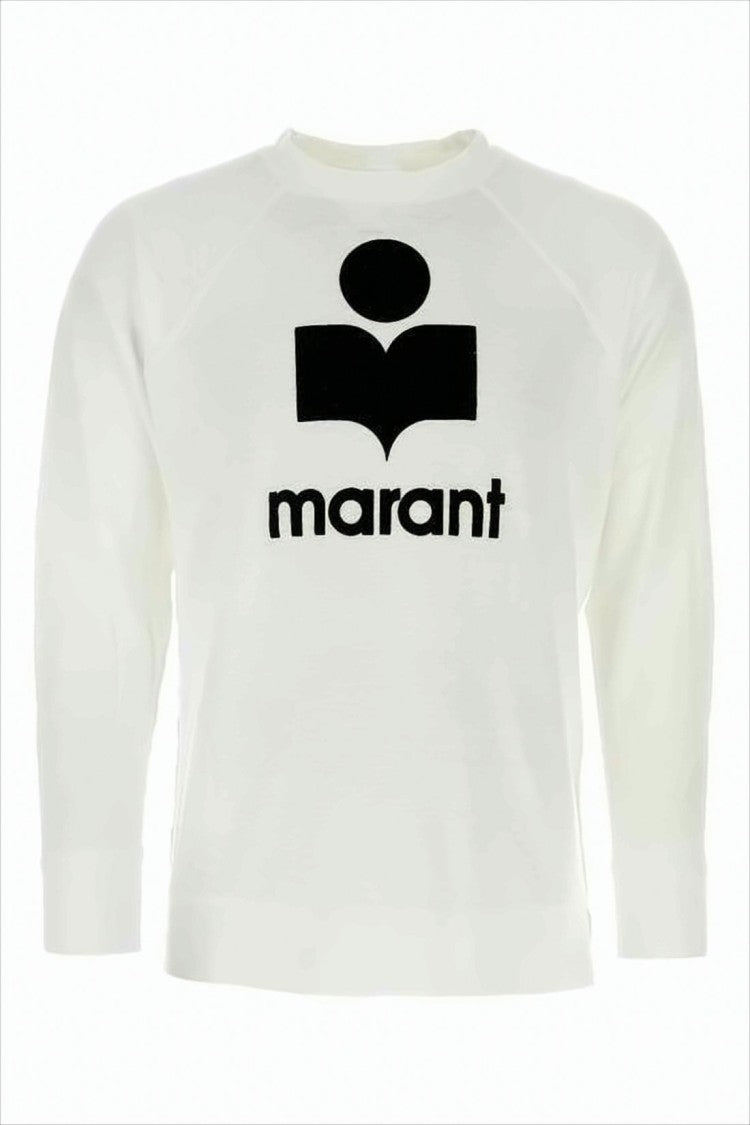 Isabel Marant Relaxed Fit Long-Sleeve Linen Shirt With Graphic Logo