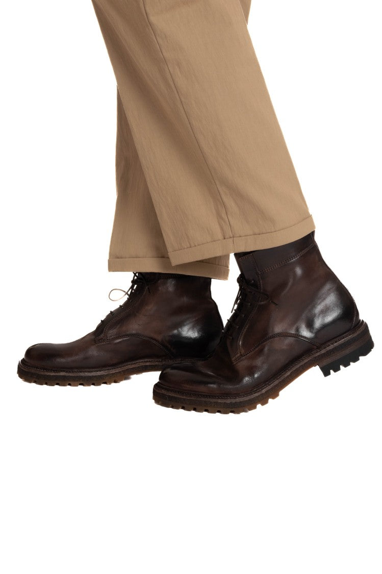 Silvano Sassetti Horse Leather Lace-Up Ankle Boots