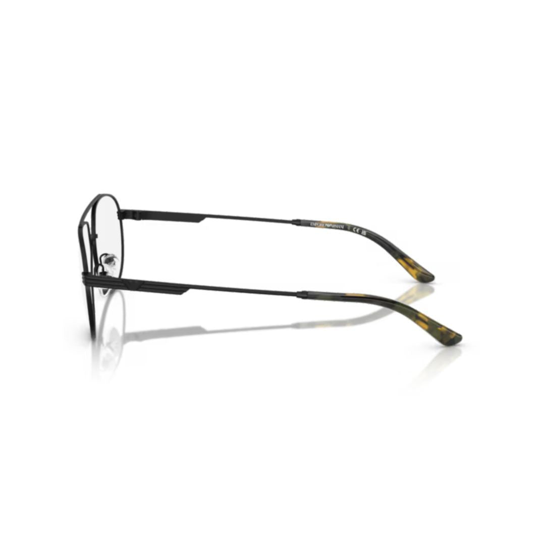 Emporio Armani 0Ea1165 Classic Aviator Eyeglasses With Tortoiseshell Temple Tips