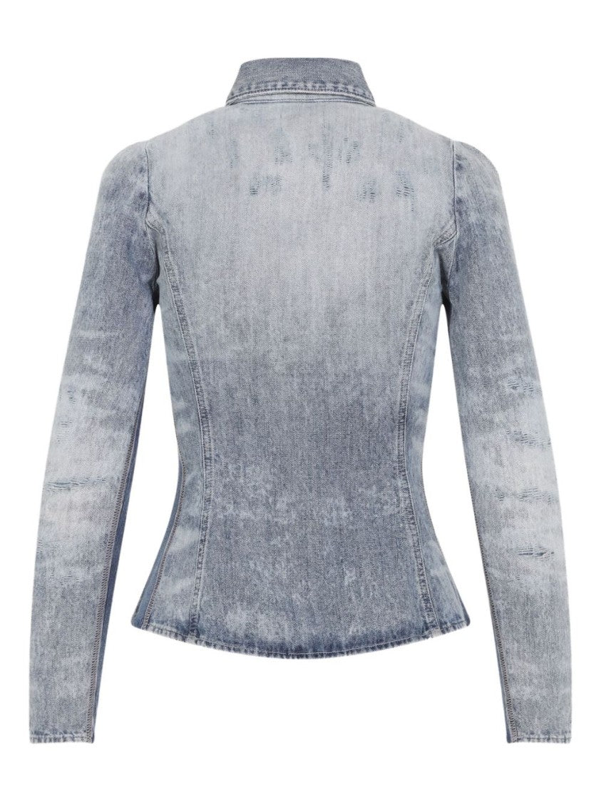 Diesel Fitted Light Blue Denim Top