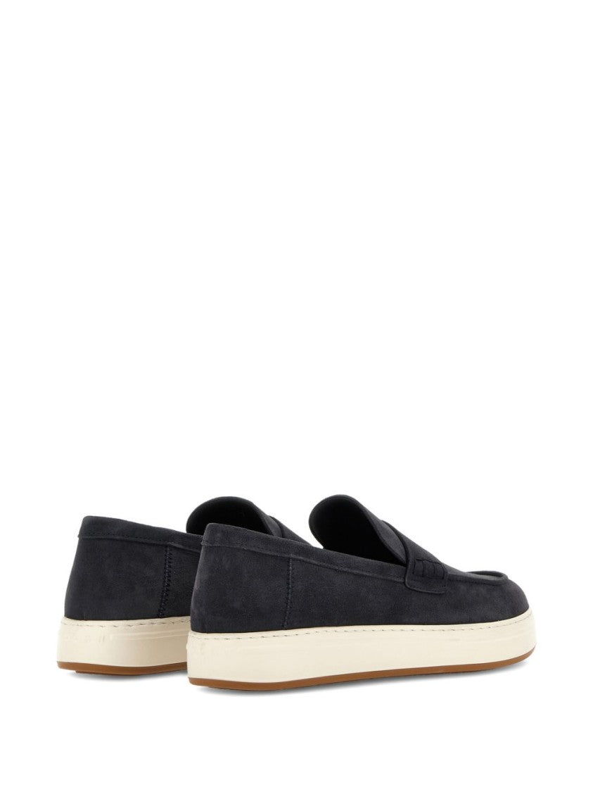 Hogan Suede Slip-On Sneakers With Contrasting Rubber Sole