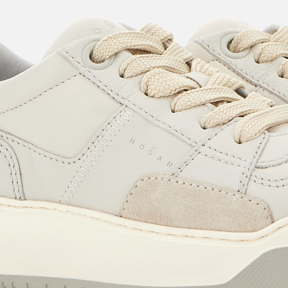 Hogan Low-Top Leather Sneakers With Paneling