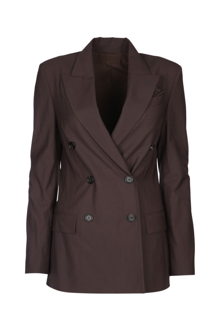 Brunello Cucinelli Double-Breasted Tailored Jacket With Structured Silhouette