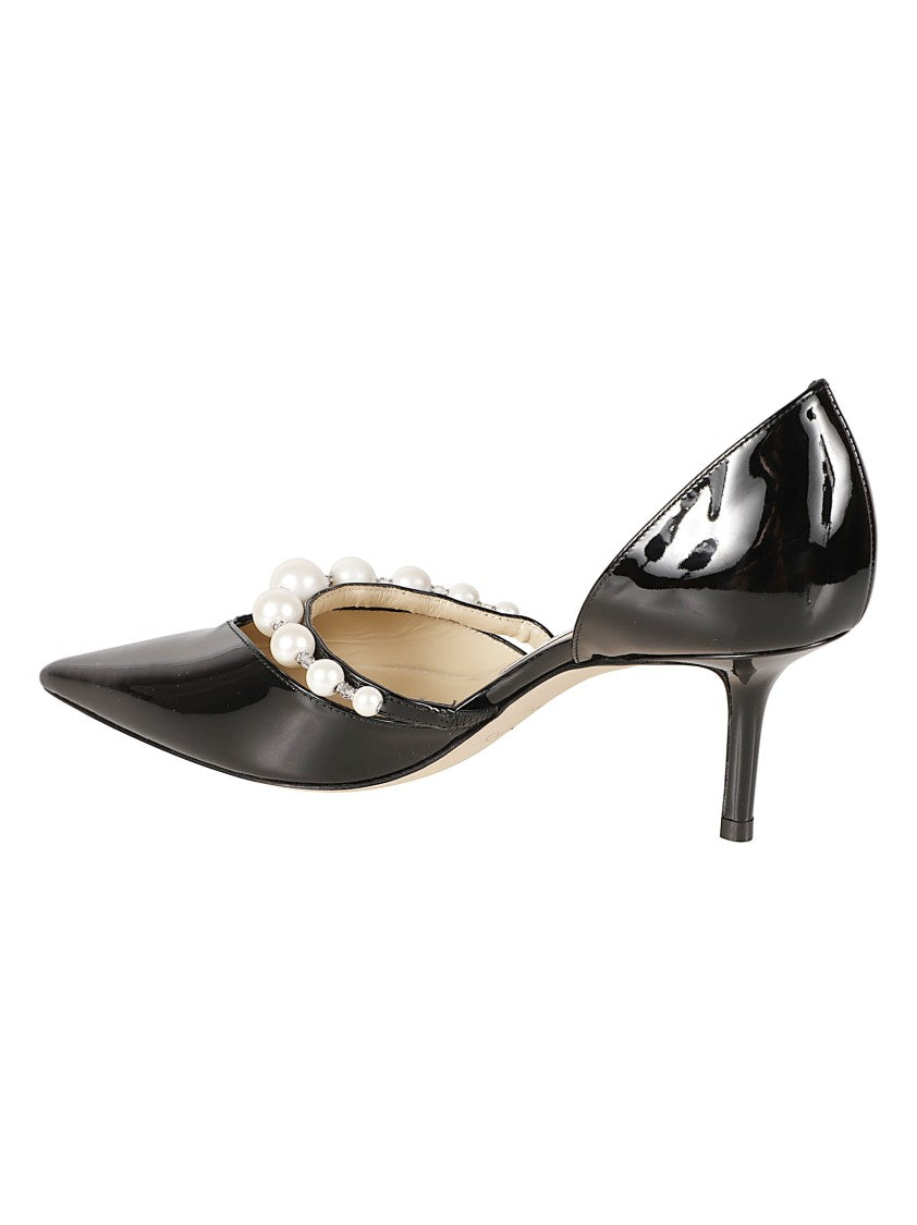 Jimmy Choo Pointed-Toe Stiletto Pump With Pearl Embellishments