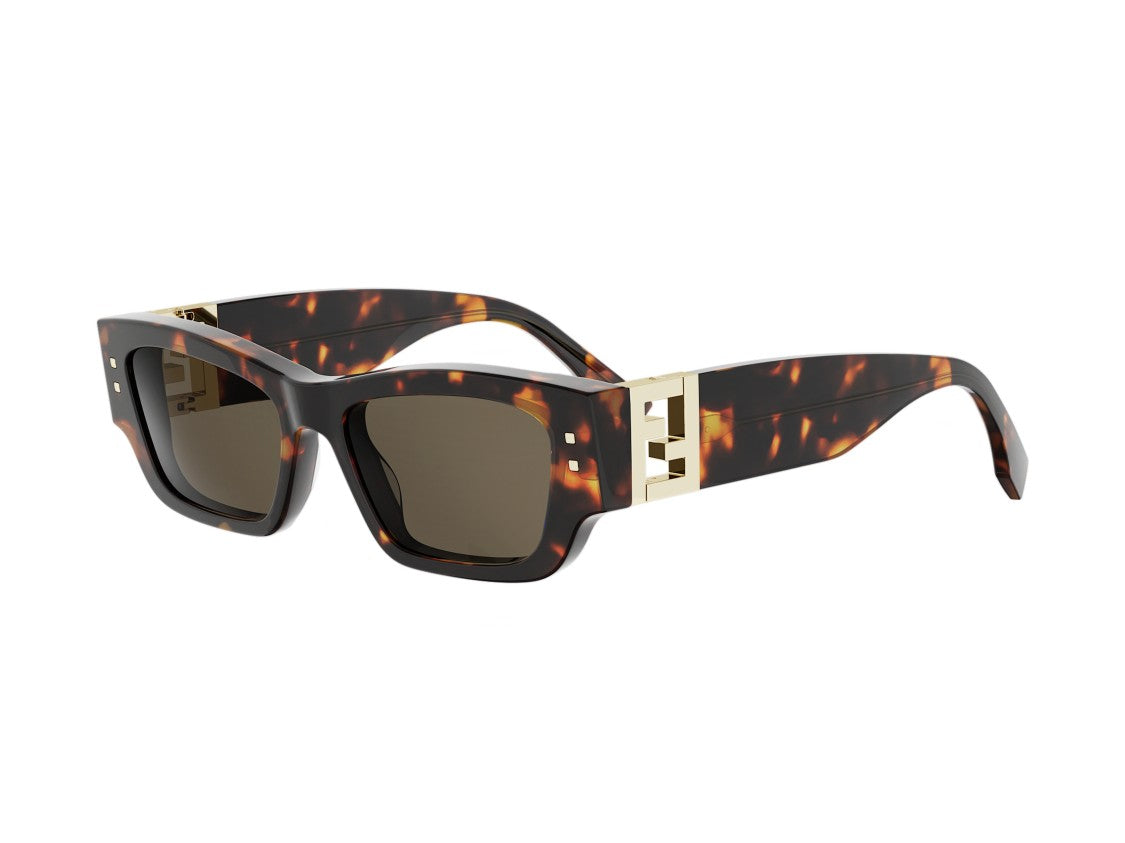Fendi Fe40234i Tortoiseshell Oversized Sunglasses