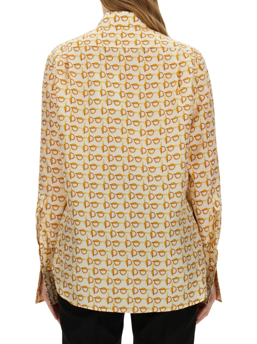 Burberry Eyeglasses Print Mulberry Silk Shirt