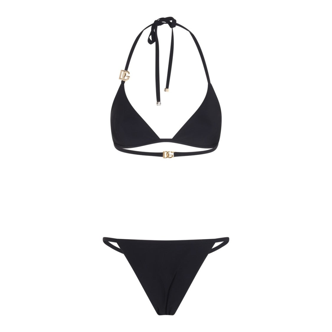 Dolce & Gabbana Black Top And Bottom Bikini