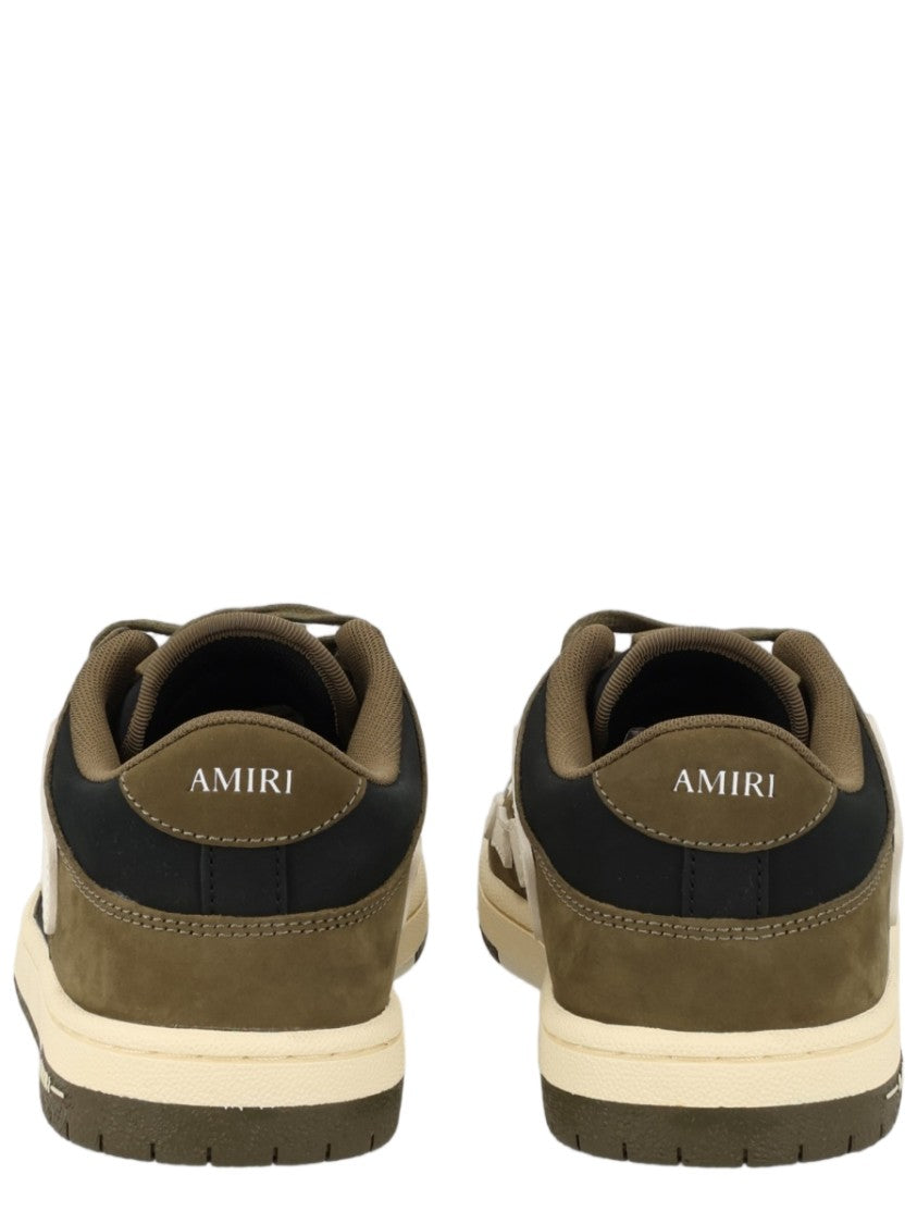 Amiri Low-Top Textured Leather Panel Sneakers