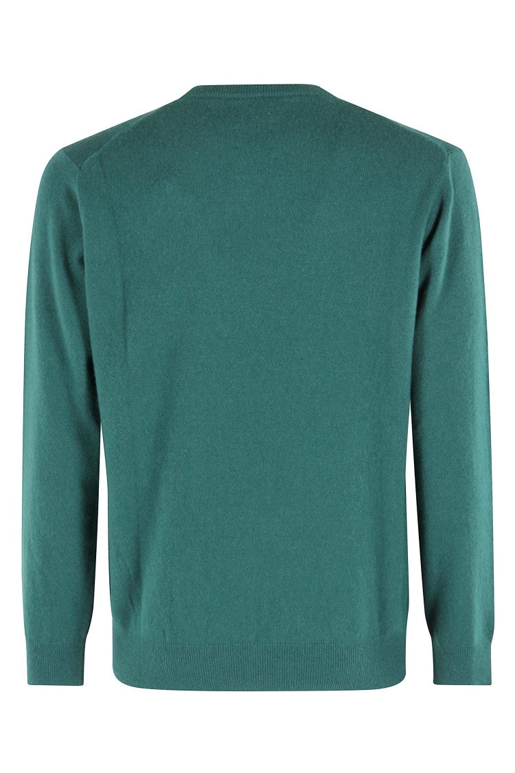 Mc2 Saint Barth Green Light Ribbed-Collar Sweater