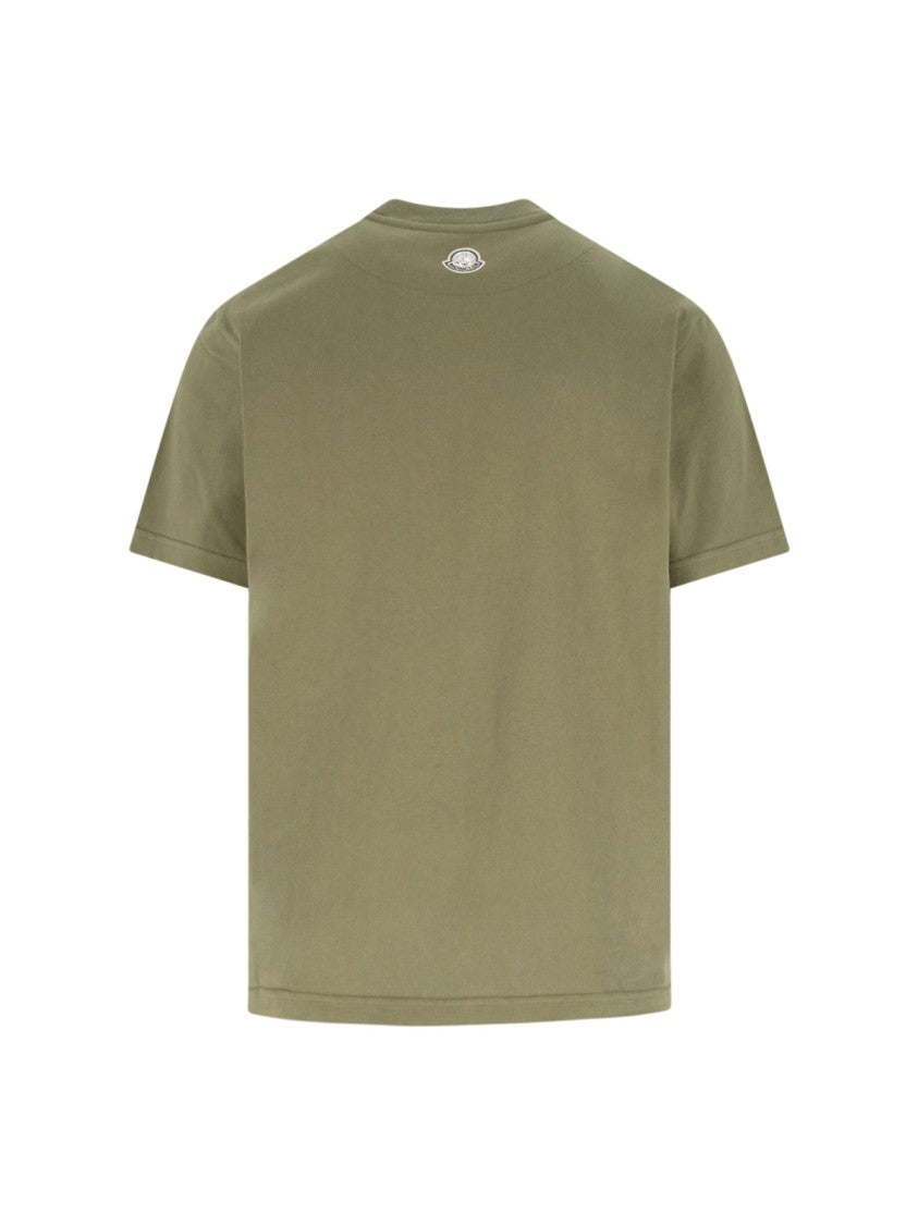 Moncler Genius Nigo Logo T-Shirt, In Green Cotton
