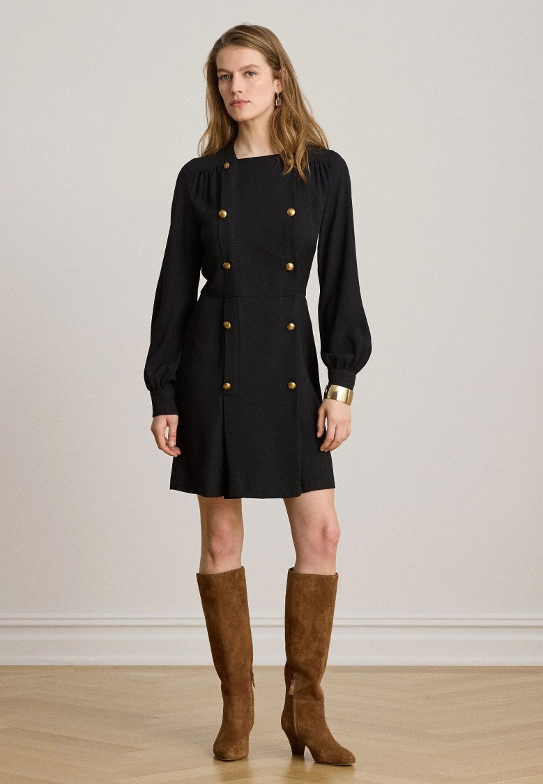 Lauren Ralph Lauren Structured Puffed-Sleeve Mini Dress