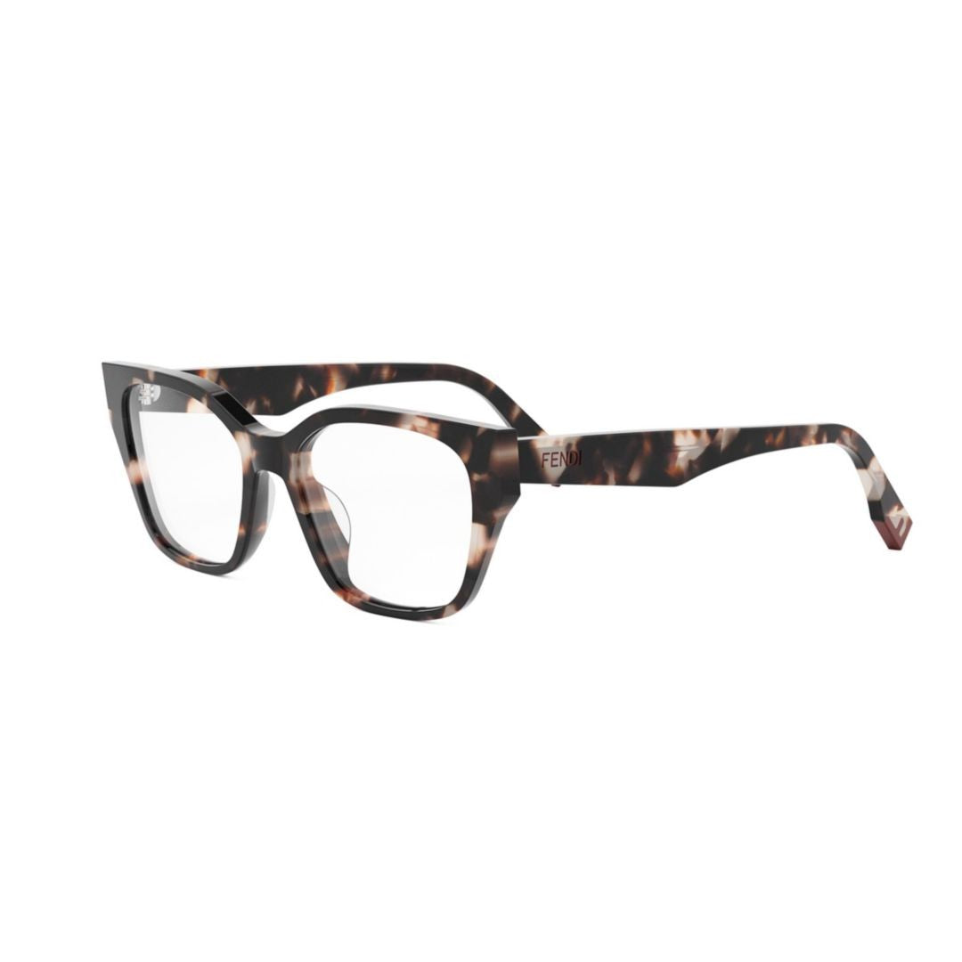 Fendi Fe50001i Oversized Tortoiseshell Square Eyeglasses