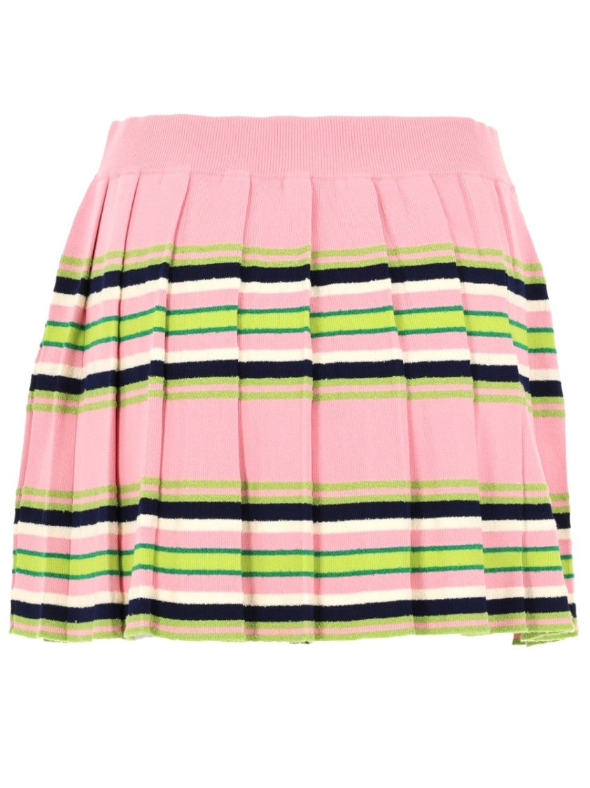 Casablanca Vibrant Pink Back Backdrop Mini Skirt