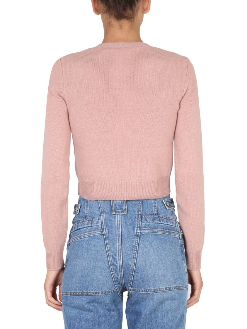 Stella Mccartney Cropped Wool Jersey Sweater