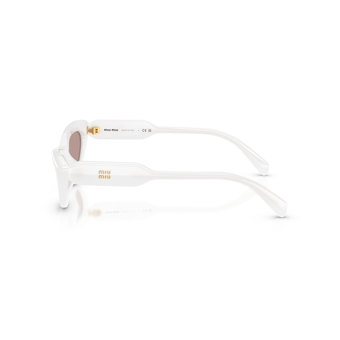Miu Miu White 0Mu B11su Cat-Eye Sunglasses
