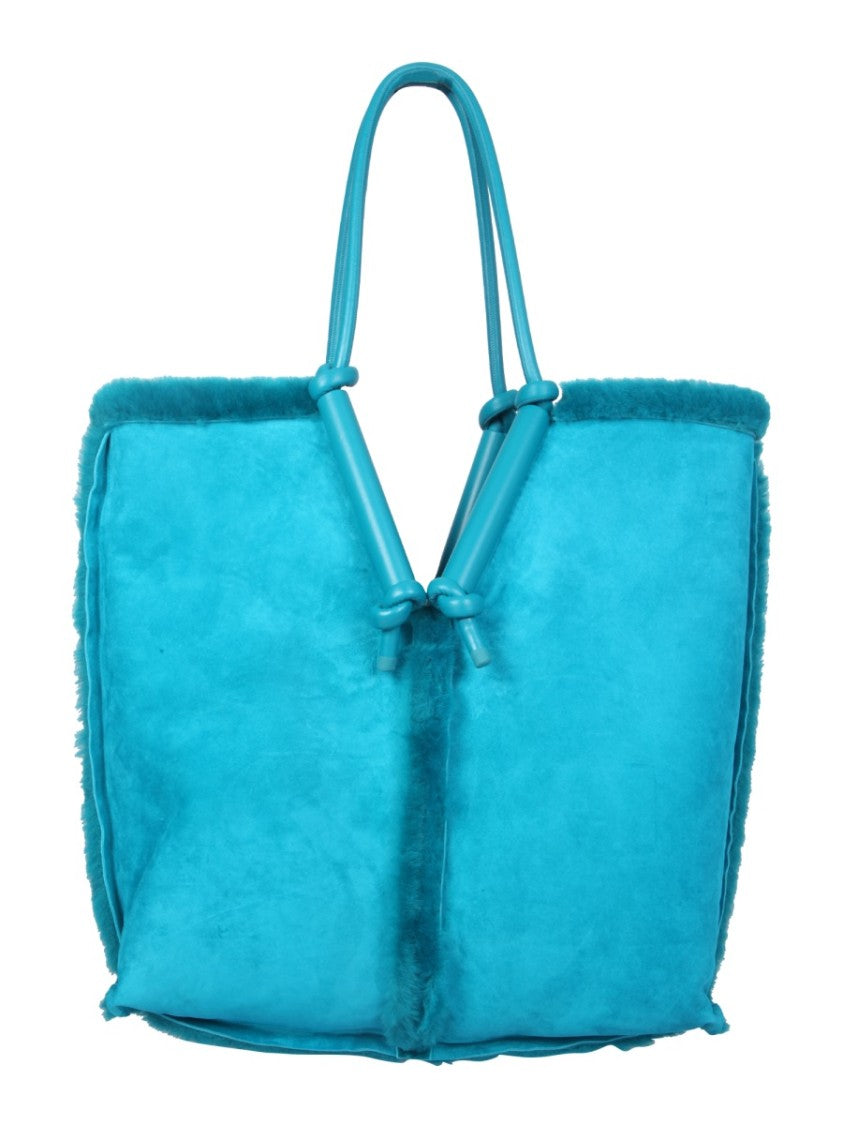 Bottega Veneta Unique Removable Double Handle Sherling Tote Bag