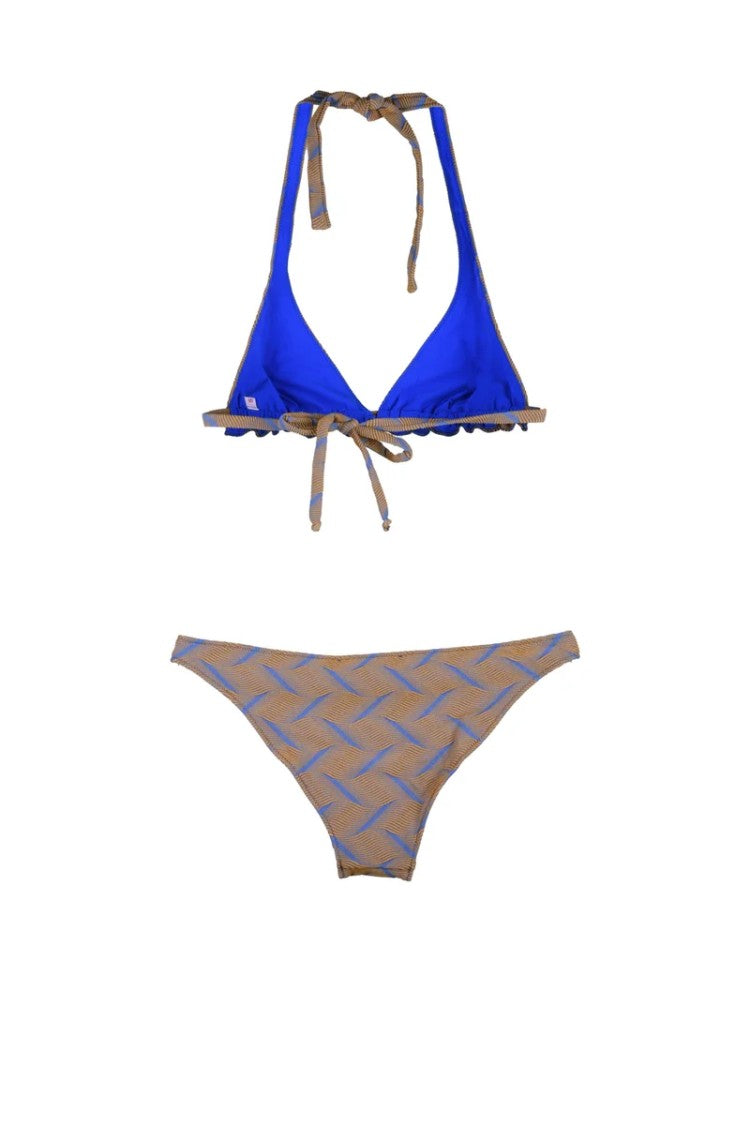 Sucrette Two-Piece Triangle Swimsuit With Adjustable Ties