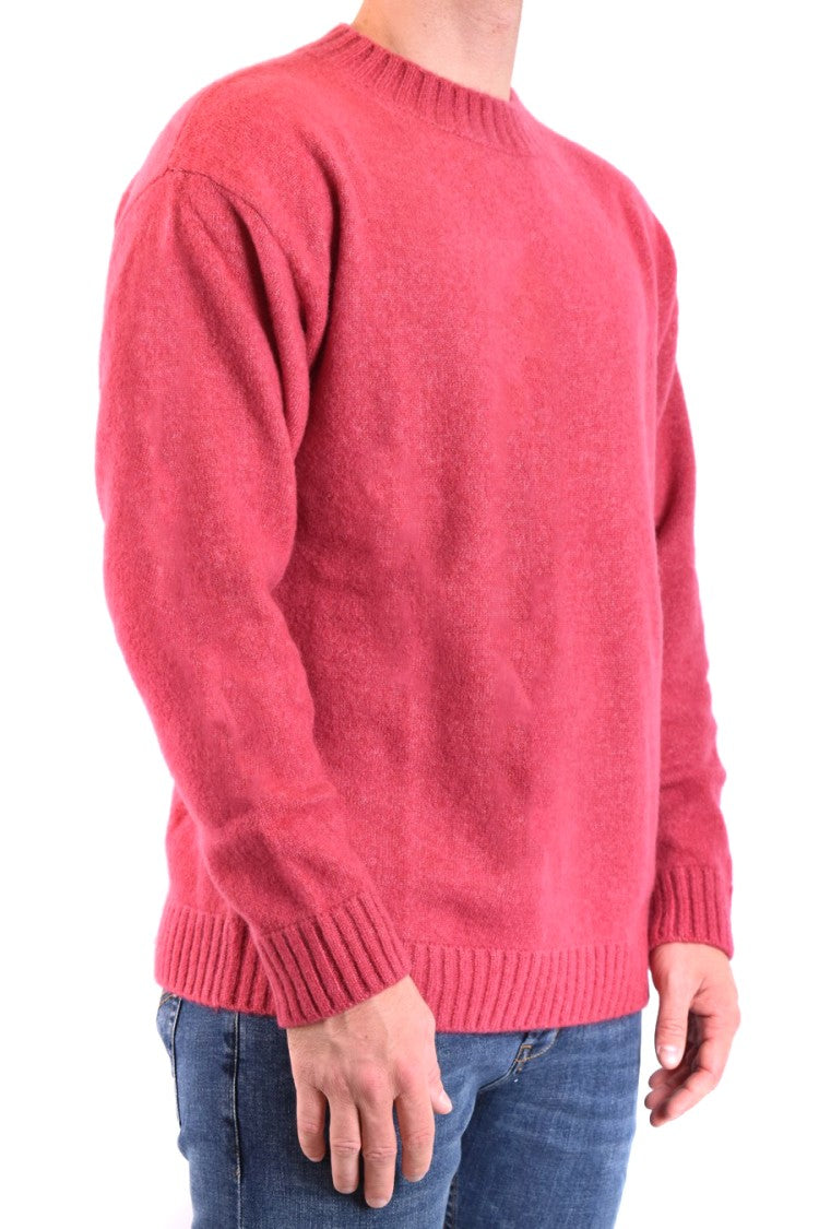 Laneus Cashmere-Silk Blend Red Knitwear Relaxed Fit