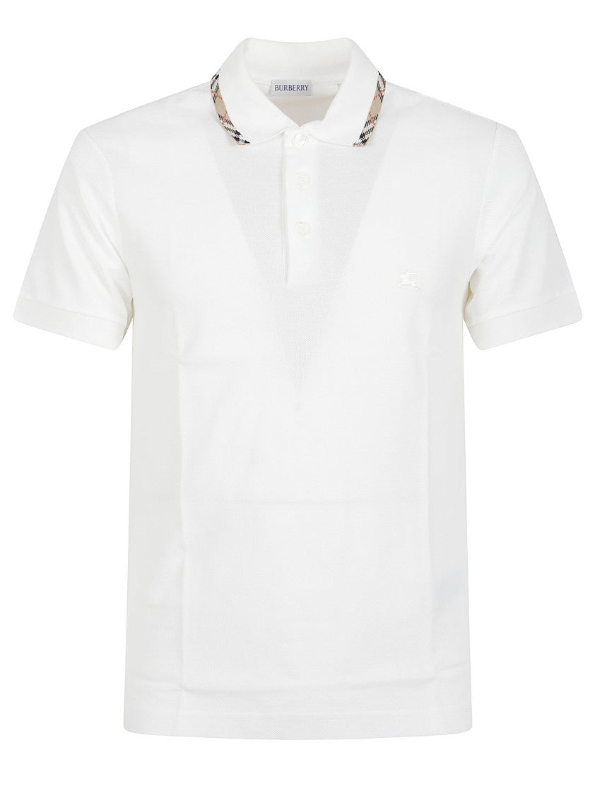 Burberry Short-Sleeve Polo Shirt With Embroidered Logo