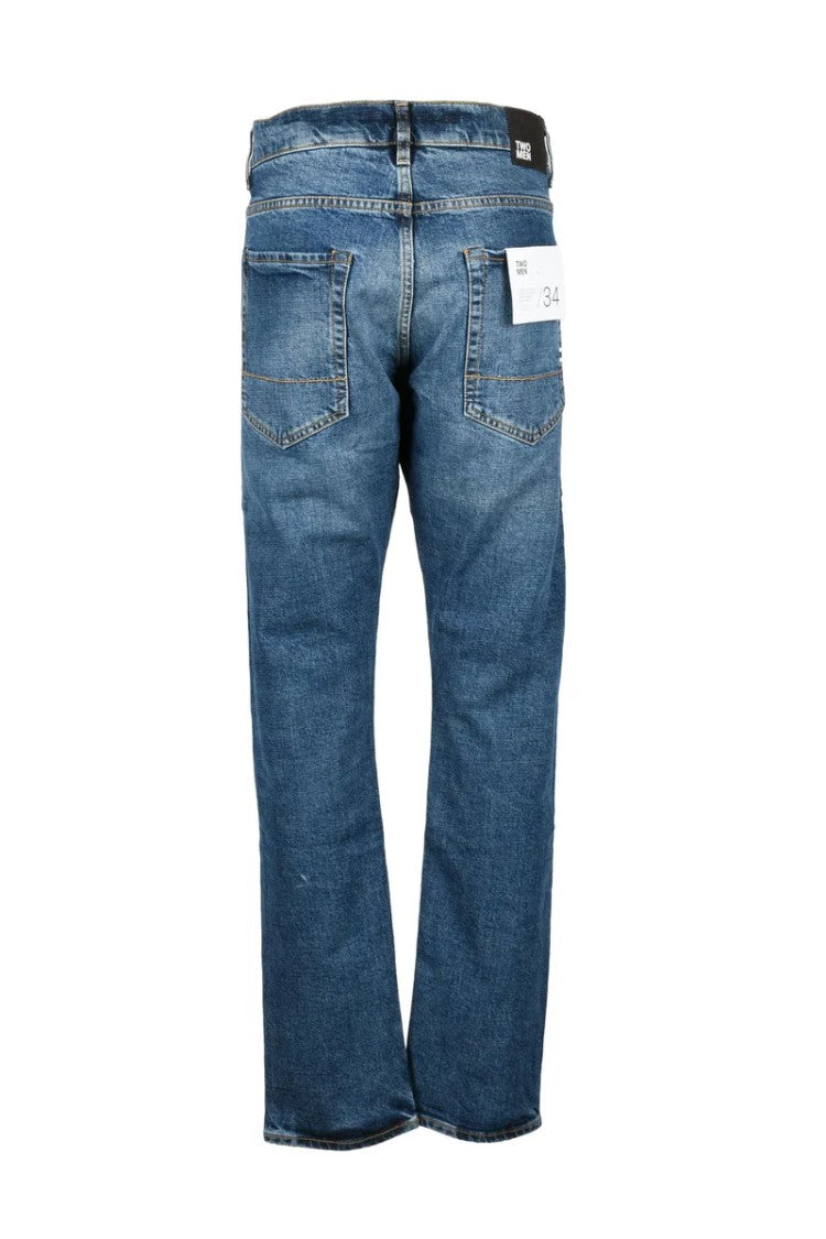 Two Men Blue Slim Fit Stretch Jeans