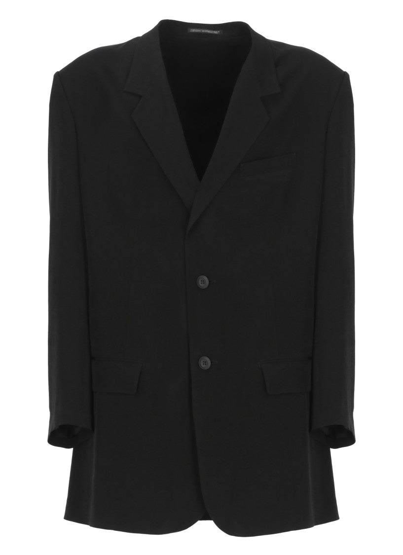 Yohji Yamamoto Black Single-Breasted Jacket