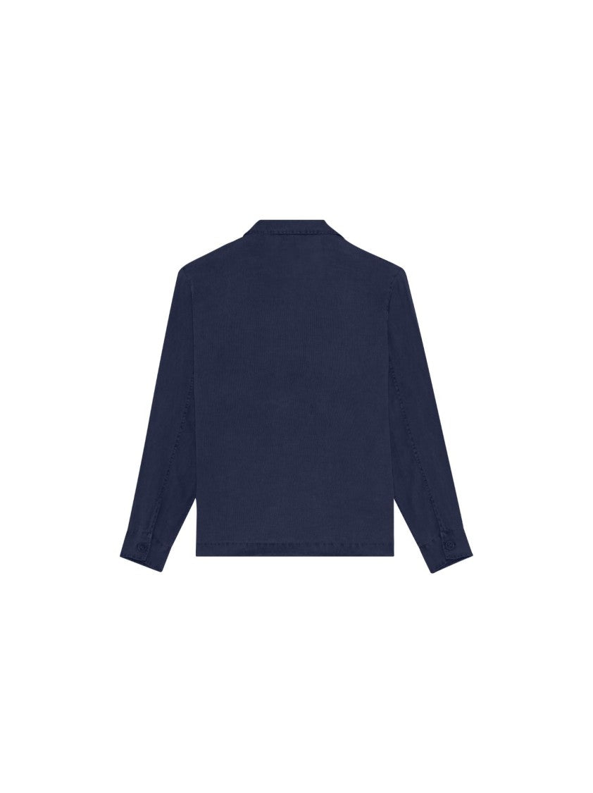 Vilebrequin Blue Linen Shirt With Button Placket