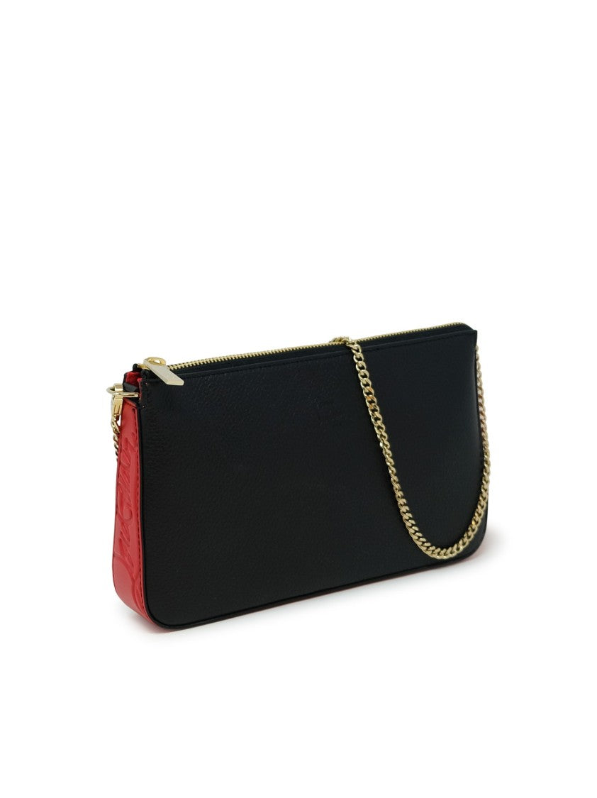 Christian Louboutin Black Leather Loubila Pouch