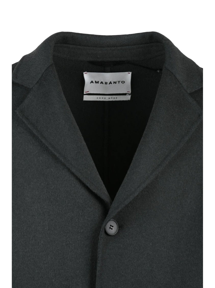 Amaranto Mid-Length Tailored Wool And Cashmere Coat