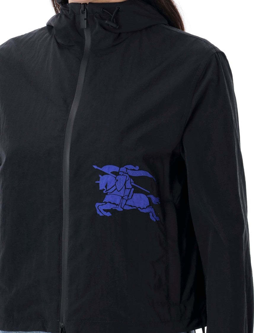 Burberry Cropped Nylon Hooded Jacket