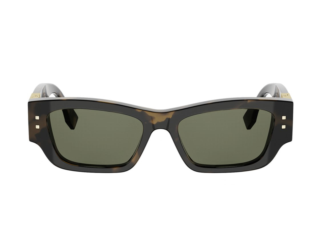 Fendi Fe40234i Tortoiseshell Oversized Square Frame Sunglasses