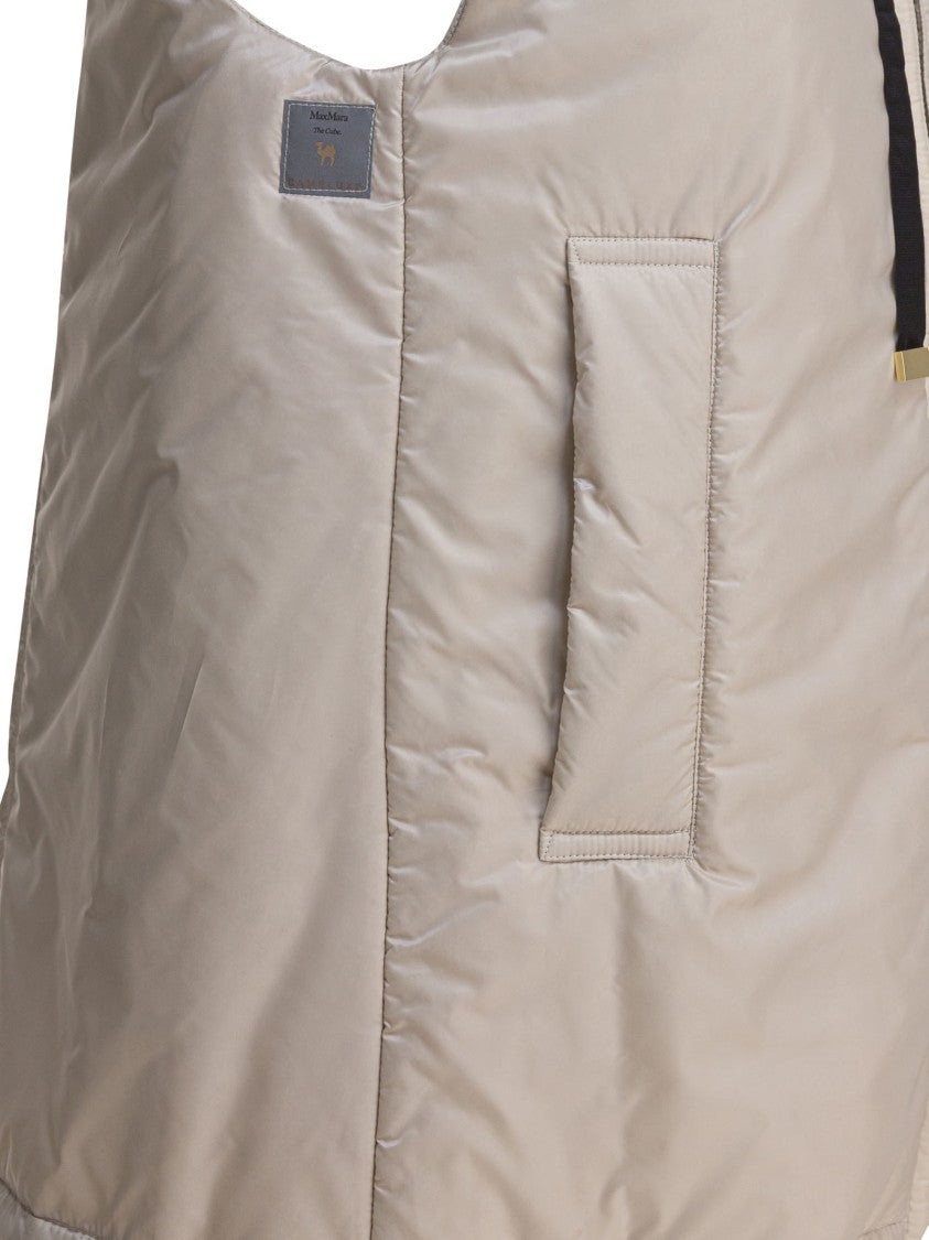 Max Mara Beige Padded Sleeveless Jacket
