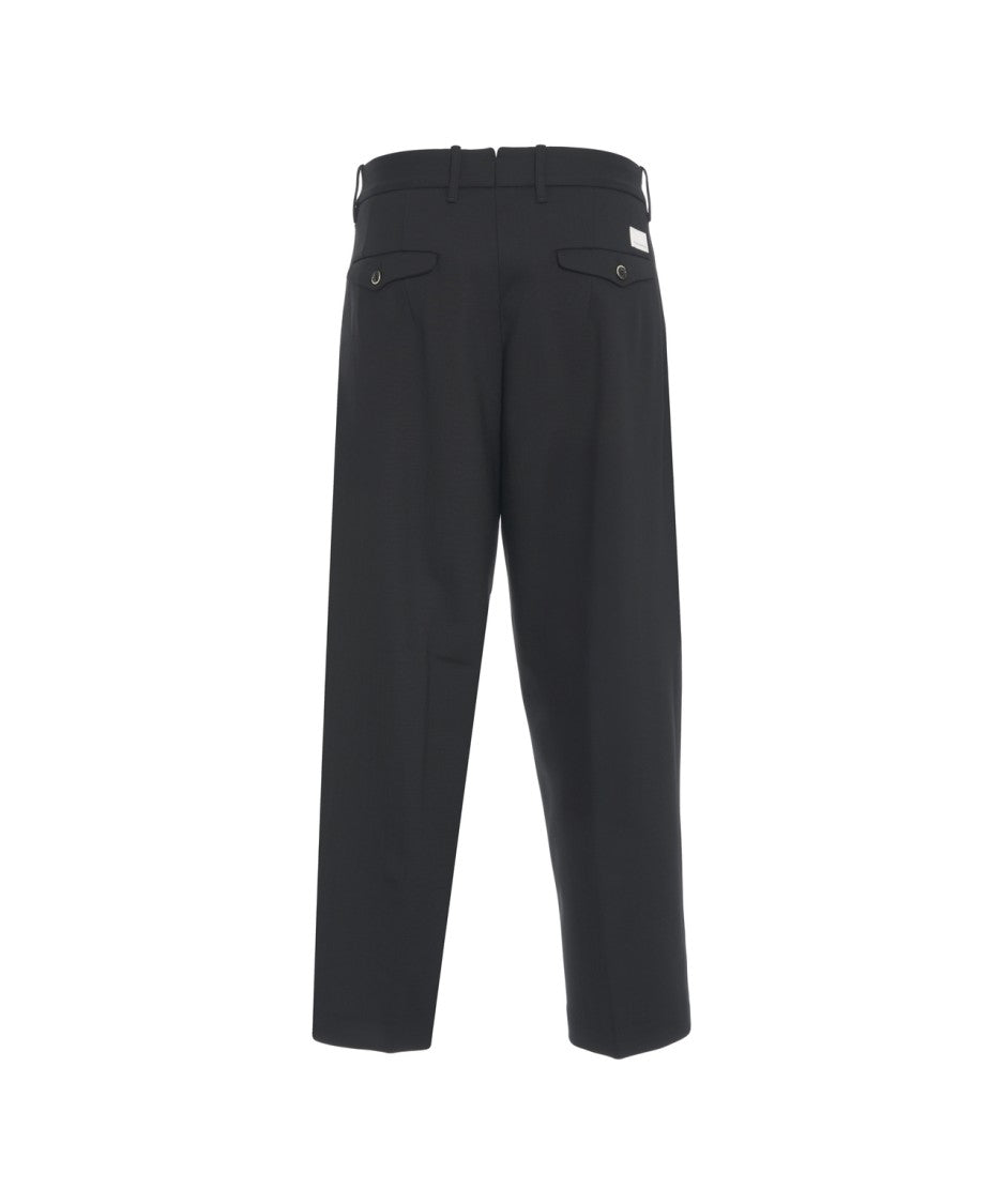 Nine In The Morning Tailored Black Trousers With Pressed Pleats And Refined Finish