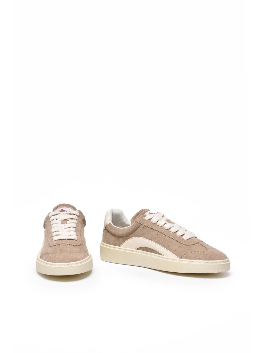 Dsquared2 Taupe Leather Suede Sneakers