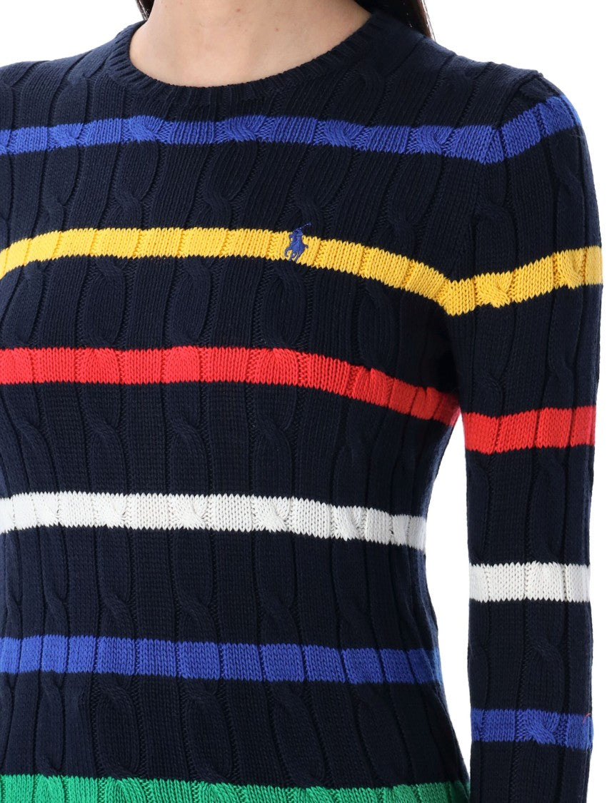 Polo Ralph Lauren Julie Striped Cable Knit Sweaters