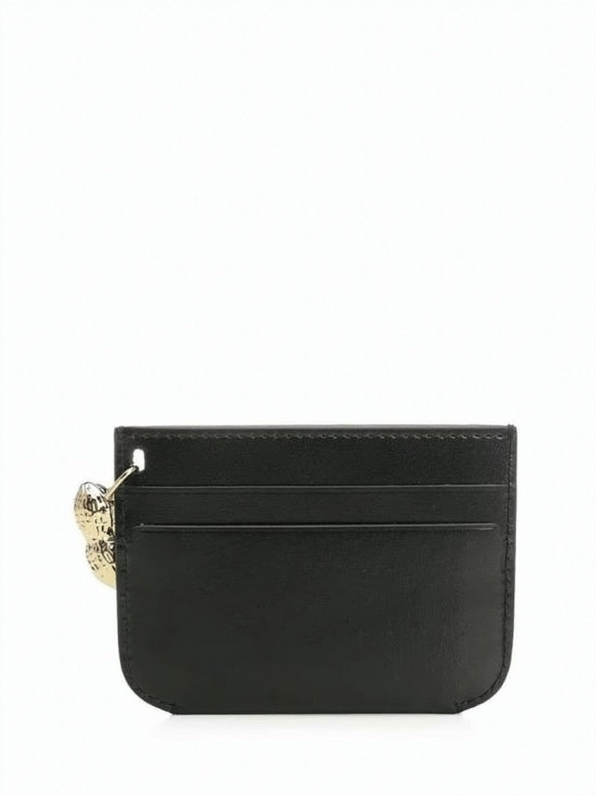 Givenchy Compact Black Cardholder With Gold-Tone Charm