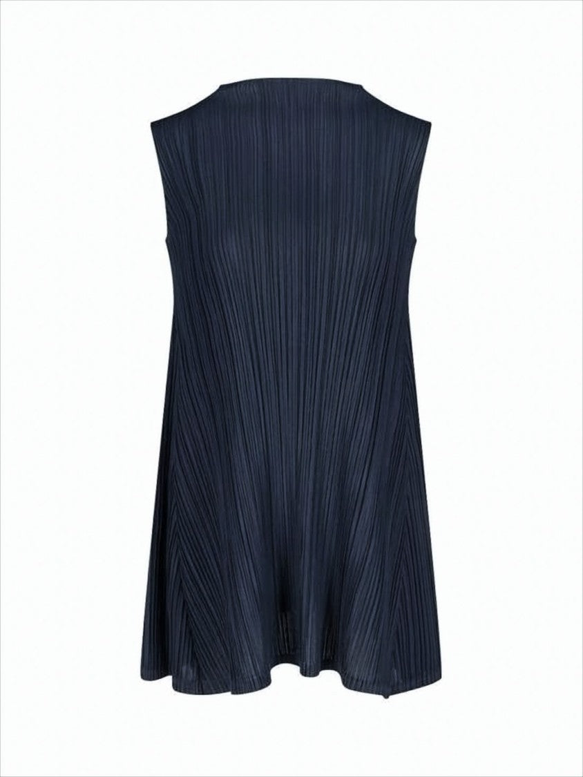 Pleats Please Sleeveless Pleated Top With Flowing Silhouette