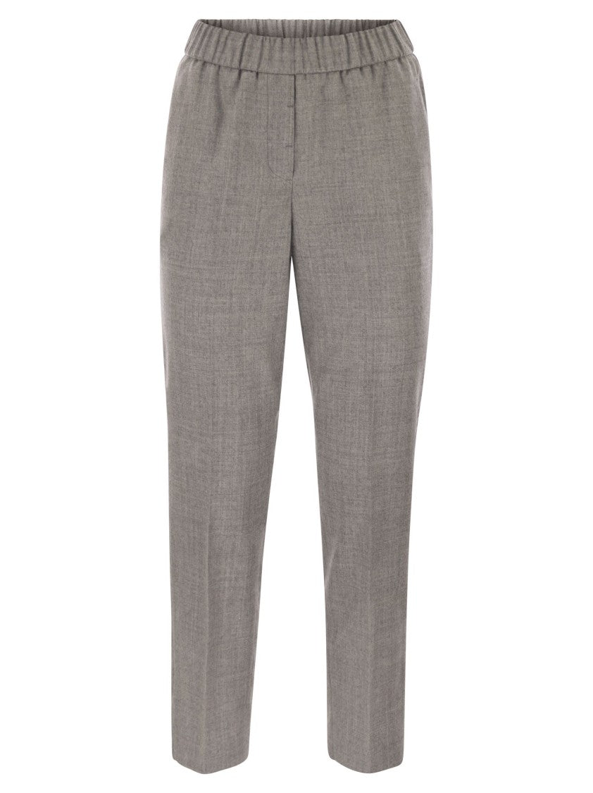 Peserico Virgin Wool Trousers With Lurex