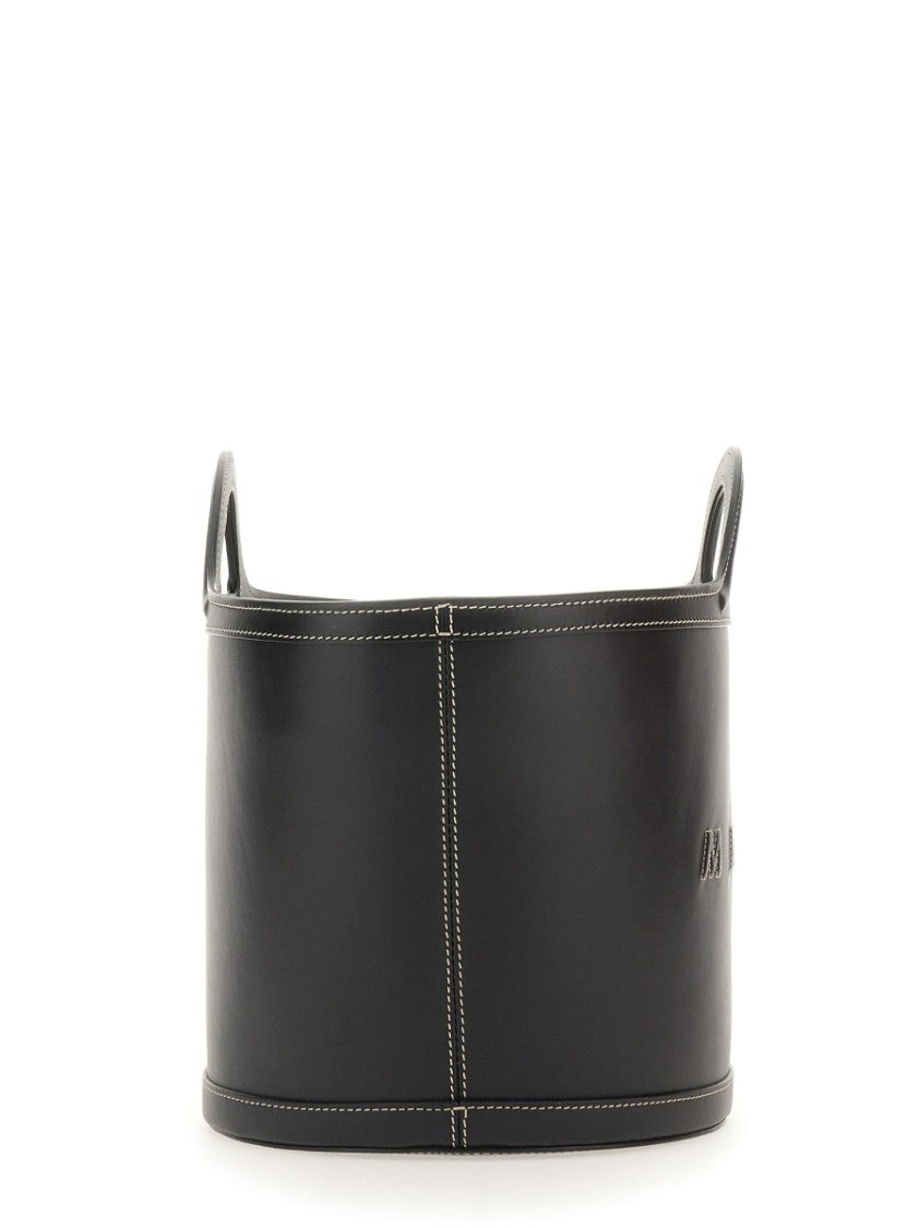 Marni Structured Black Shoulder Bag With Double Top Handle