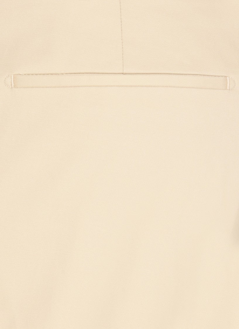 Pt Torino Beige Cotton Trousers