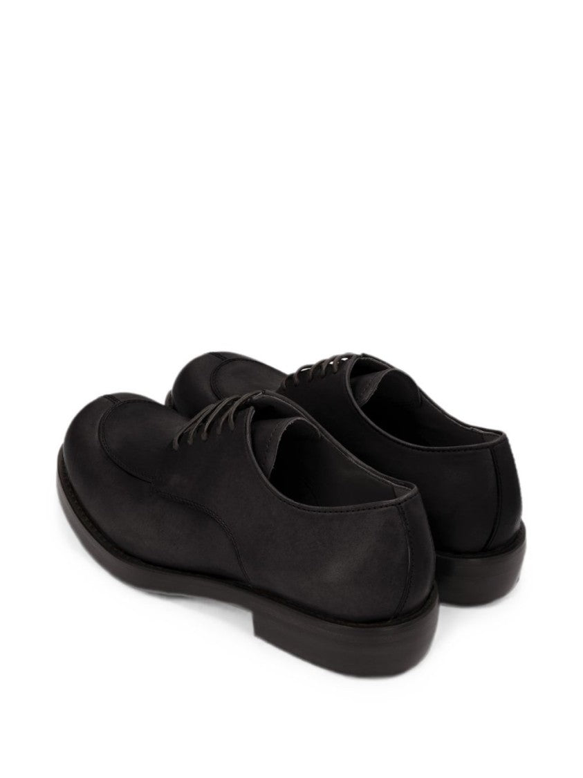 Dries Van Noten Lace-Up Flat Shoes With Rounded Toe And Matte Finish